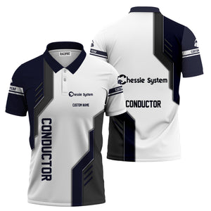 Railspirit Personalized Chessie System Railroad Polo Shirt Unique Railway Style with Custom Job Train Shirt