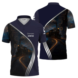 Railspirit Personalized Chessie System Railroad Polo Shirt Steampunk Locomotive with Custom Year Train Shirt