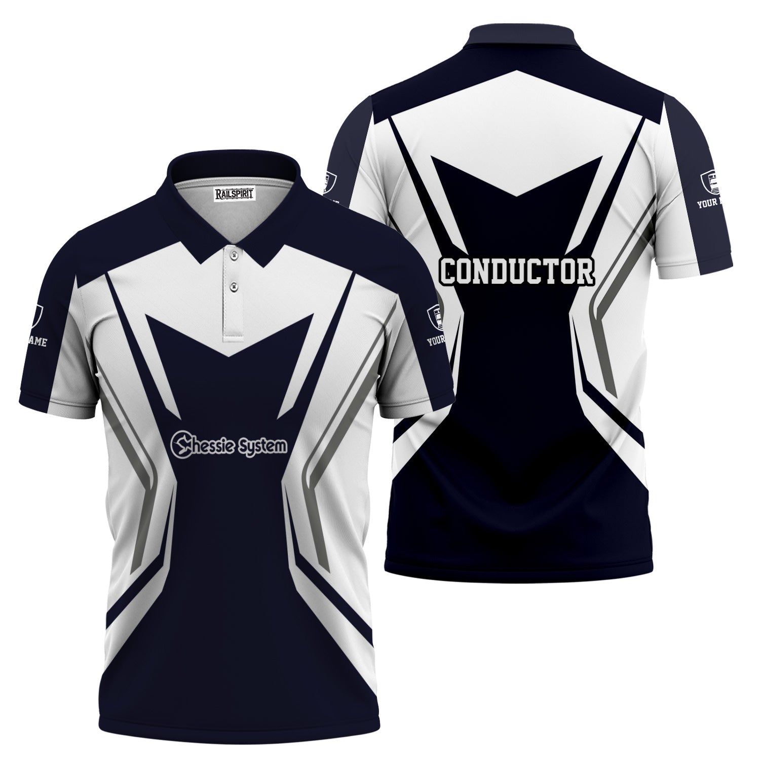 Railspirit Personalized Chessie System Railroad Polo Shirt Unique Style with Custom Job Train Shirt