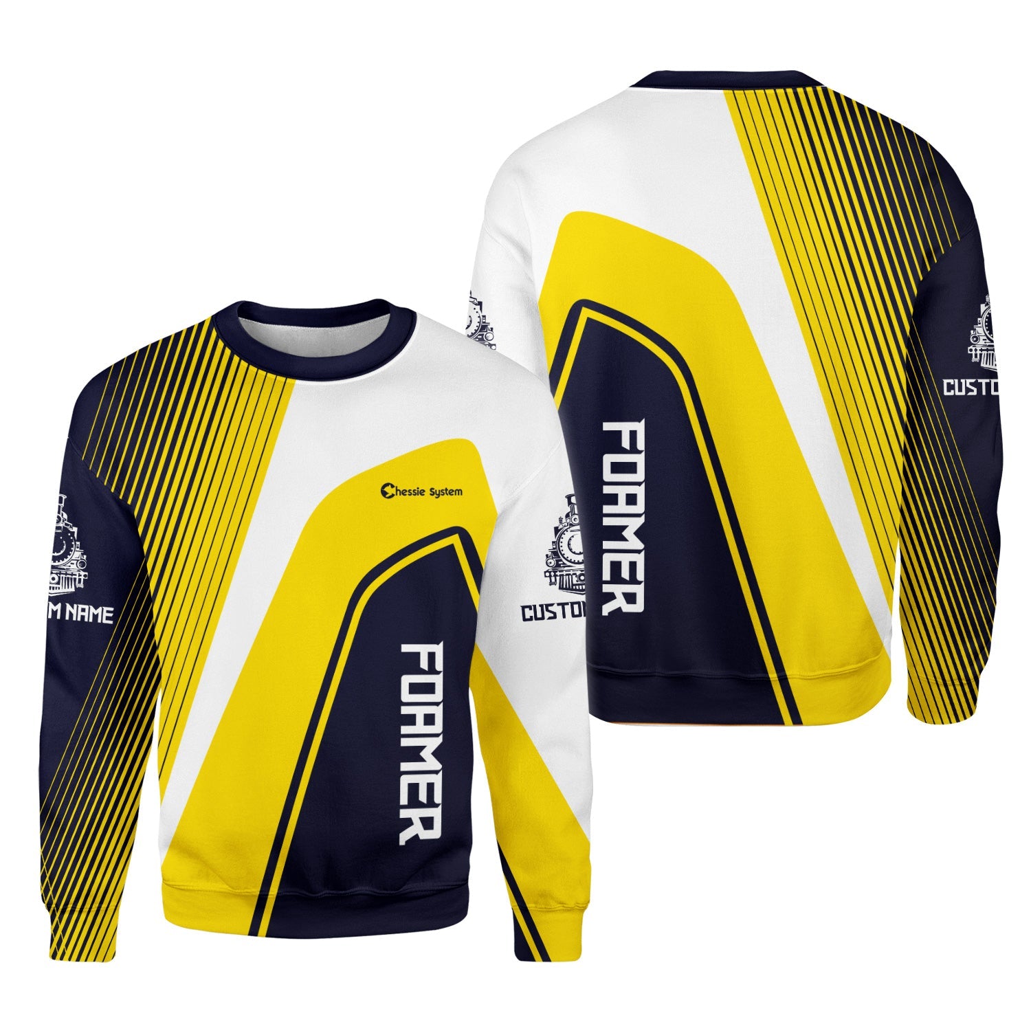 Railspirit Personalized Chessie System Railroad Sweatshirt Vibrant Striking Style Shirt For Rail Enthusiasts