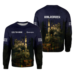 Railspirit Personalized Chessie System Railroad Sweatshirt Vintage Train Art Style Shirt For Locomotive Fans