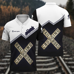 Railspirit Personalized Chessie System Railroad Polo Shirt Railroad Crossing Printed Train Track Shirt