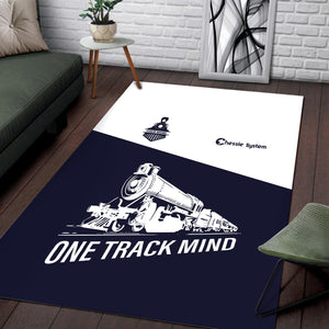 Railspirit Personalized Chessie System Railroad Area Rug One Track Mind Train Rug Gift Idea For Train Lover