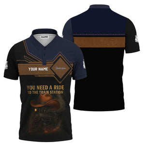 Railspirit Personalized Chessie System Railroad Polo Shirt You Need A Ride To The Train Station Shirt For Train Lovers