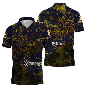 Railspirit Personalized Chessie System Railroad Polo Shirt Torn Graphic Style Train Shirt For Rail Junkie