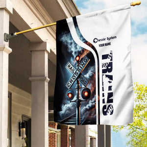 Railspirit Personalized Chessie System Railroad Garden Flag Railroad Crossing Sign Flag All Over Print