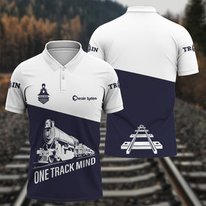 Railspirit Personalized Chessie System Railroad Polo Shirt One Track Mind Unisex Train Shirt Gift Idea For Train Lover