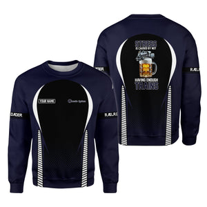 Railspirit Personalized Chessie System Railroad Sweatshirt Stress Is Caused By Not Having Enough Trains Shirt All Over Print Shirt