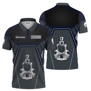 Railspirit Personalized Chessie System Railroad Polo Shirt Steam Locomotive Engine Graphic Train Shirt All Over Print