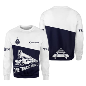 Railspirit Personalized Chessie System Railroad Sweatshirt One Track Mind Train Sweater Gift Idea For Train Lover