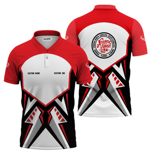 Railspirit Personalized Atlantic Coast Line Railroad Polo Shirt Vibriant Style with Custom Position Train Shirt