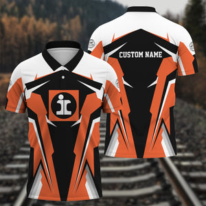 Railspirit Personalized Illinois Central Railroad Polo Shirt Strong Line Style Train Unisex Shirt All Over Print