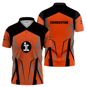 Railspirit Personalized Illinois Central Railroad Polo Shirt Futuristic Design with Custom Job Train Shirt