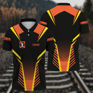 Railspirit Personalized Illinois Central Railroad Polo Shirt Unisex Train Shirt All Over Print