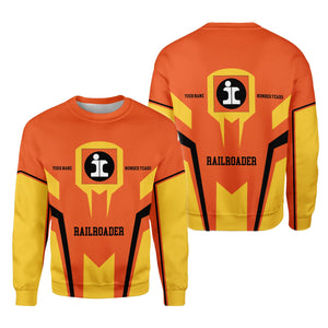 Railspirit Personalized Illinois Central Railroad Sweatshirt Custom Year Railroader Shirt Gift Idea For Train Lover