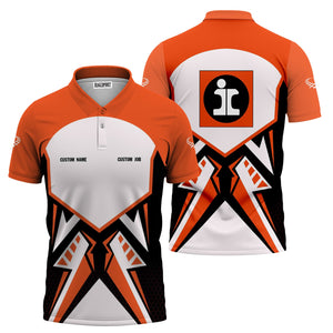 Railspirit Personalized Illinois Central Railroad Polo Shirt Vibriant Style with Custom Position Train Shirt