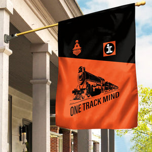 Railspirit Personalized Illinois Central Railroad Garden Flag One Track Mind Flag Gift Idea For Train Lover
