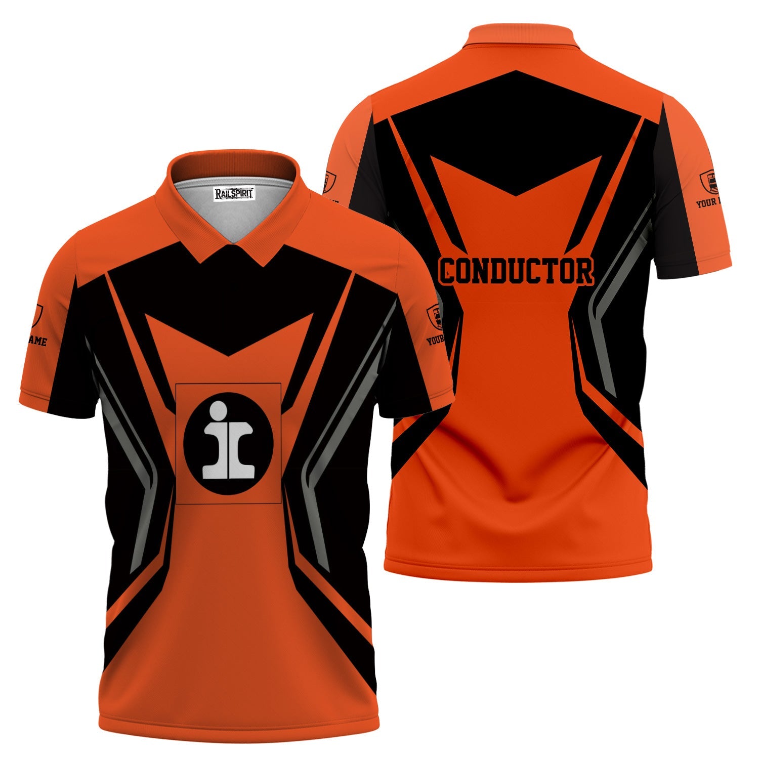 Railspirit Personalized Illinois Central Railroad Polo Shirt Unique Style with Custom Job Train Shirt