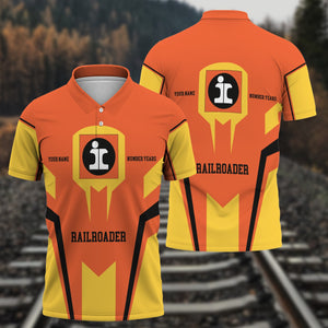 Railspirit Personalized Illinois Central Railroad Polo Shirt Custom Year Railroader Shirt Gift Idea For Train Lover