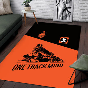 Railspirit Personalized Illinois Central Railroad Area Rug One Track Mind Train Rug Gift Idea For Train Lover
