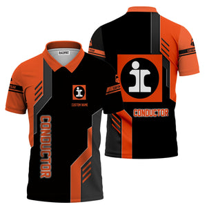 Railspirit Personalized Illinois Central Railroad Polo Shirt Unique Railway Style with Custom Job Train Shirt