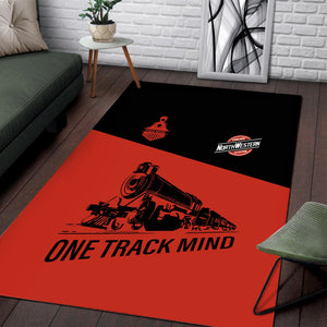 Railspirit Personalized Chicago and North Western Railway Area Rug One Track Mind Train Rug Gift Idea For Train Lover