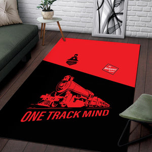 Railspirit Personalized Chicago, Milwaukee, St. Paul and Pacific Railroad Area Rug One Track Mind Milwaukee Road Train Rug Gift Idea For Train Lover