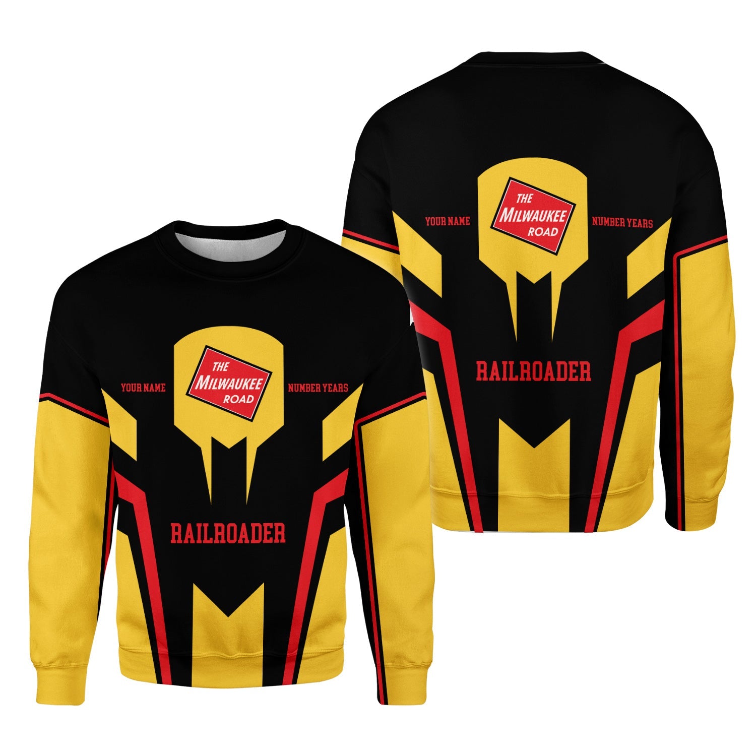 Railspirit Personalized Chicago, Milwaukee, St. Paul and Pacific Railroad Sweatshirt Custom Year Railroader Milwaukee Road Shirt Gift For Train Lover