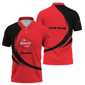 Railspirit Personalized Chicago, Milwaukee, St. Paul and Pacific Railroad Polo Shirt Unique Graphic Style Milwaukee Road Shirt For Train Enthusiasts