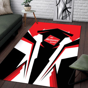 Railspirit Personalized Chicago, Milwaukee, St. Paul and Pacific Railroad Area Rug Milwaukee Road Strong Line Style  Train Area Rug Gift Idea For Train Lover