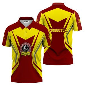 Railspirit Personalized Denver and Rio Grande Western Railroad Polo Shirt Unique Style with Custom Job Train Shirt