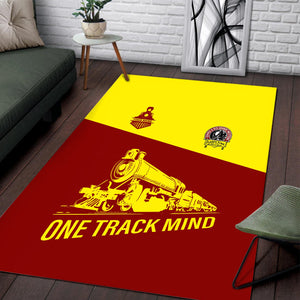 Railspirit Personalized Denver and Rio Grande Western Railroad Area Rug One Track Mind Train Rug Gift Idea For Train Lover