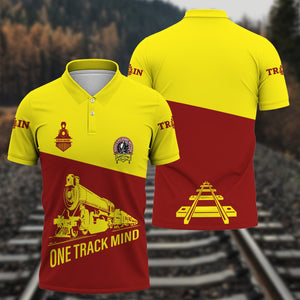 Railspirit Personalized Denver and Rio Grande Western Railroad Polo Shirt One Track Mind Milwaukee Road Unisex Train Shirt Gift Idea For Train Lover