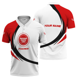 Railspirit Personalized Missouri Pacific Railroad Polo Shirt Unique Graphic Style Shirt For Train Enthusiasts