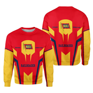 Railspirit Personalized Wabash Railroad Sweatshirt Custom Year Railroader Shirt Gift Idea For Train Lover