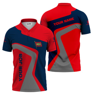 Railspirit Personalized Wabash Railroad Polo Shirt Unique Design with Custom Job Position Train Shirt