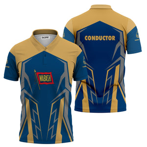 Railspirit Personalized Wabash Railroad Polo Shirt Futuristic Design with Custom Job Train Shirt