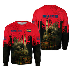 Railspirit Personalized Wabash Railroad Sweatshirt Vintage Train Art Style Shirt For Locomotive Fans