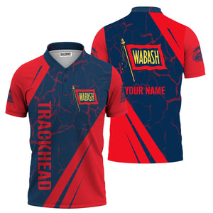 Railspirit Personalized Wabash Railroad Polo Shirt Crackle Texture Style Train Shirt For Trackhead