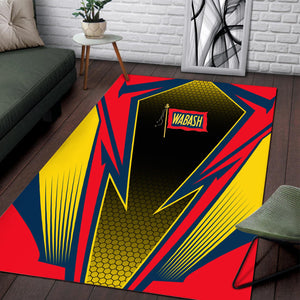 Railspirit Wabash Railroad Area Rug Lightning Graphic Style Rug Gift Idea For Train Lover