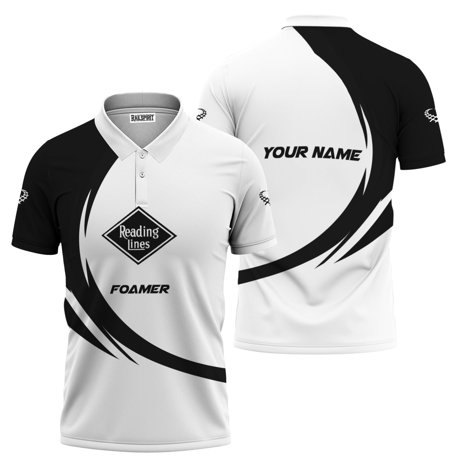 Railspirit Personalized Reading Railroad Polo Shirt Unique Graphic Style Shirt For Train Enthusiasts
