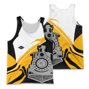 Railspirit Personalized Reading Railroad Men Tank Top Flame-Inspired Style Shirt Gift Idea For Train Lovers