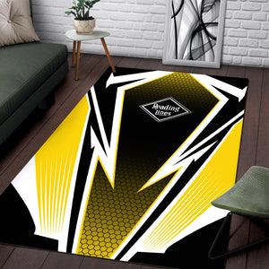 Railspirit Reading Railroad Area Rug Lightning Graphic Style Rug Gift Idea For Train Lover