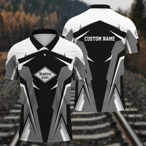 Railspirit Personalized Reading Railroad Polo Shirt Strong Line Style Train Unisex Shirt All Over Print