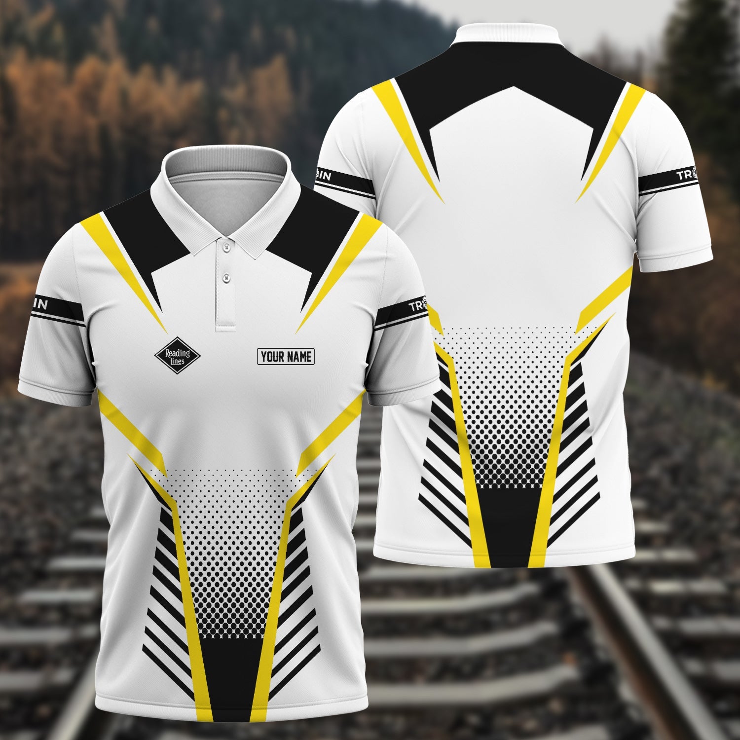 Railspirit Personalized Reading Railroad Polo Shirt Unisex Train Shirt All Over Print