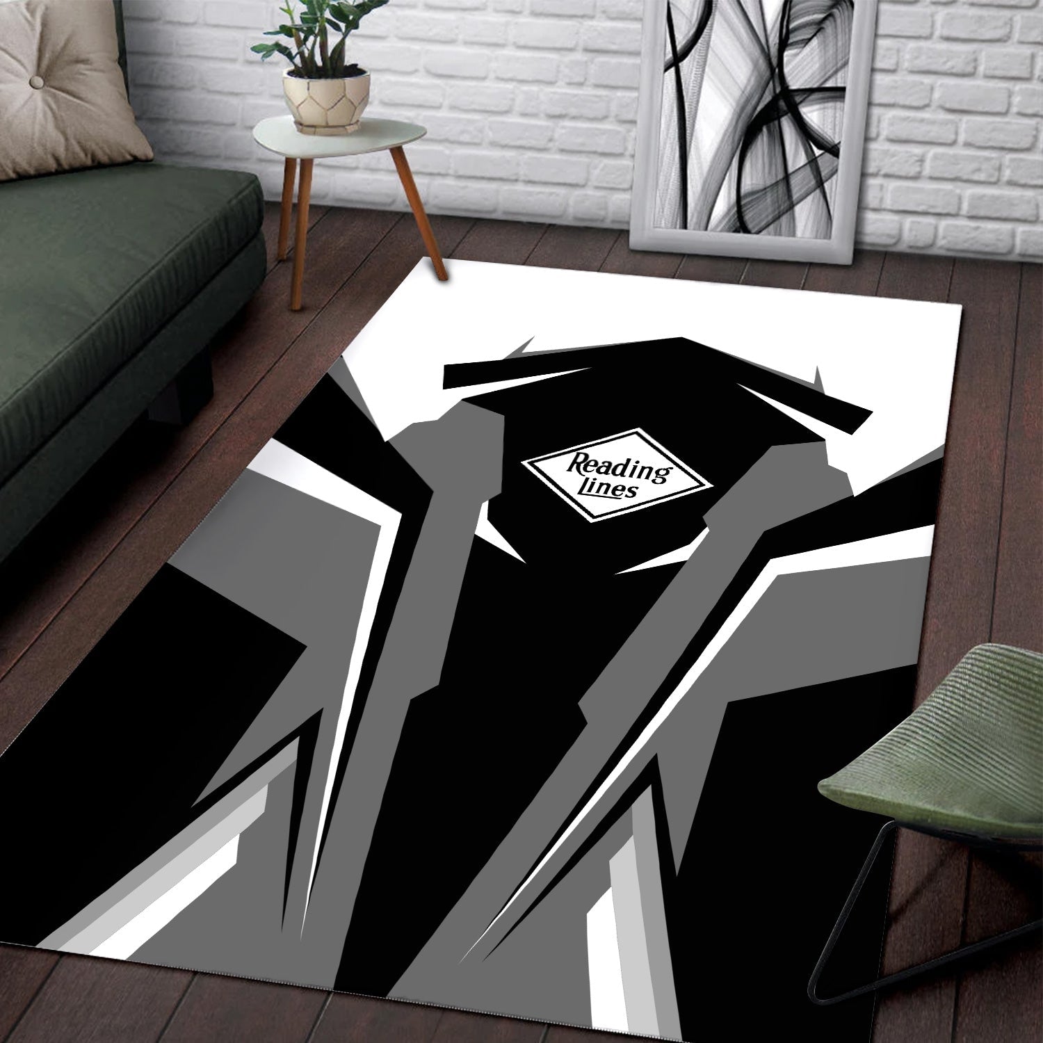 Railspirit Personalized Reading Railroad Area Rug Strong Line Style Train Area Rug Gift Idea For Train Lover