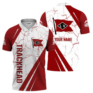 Railspirit Personalized Lehigh Valley Railroad Polo Shirt Crackle Texture Style Train Shirt For Trackhead