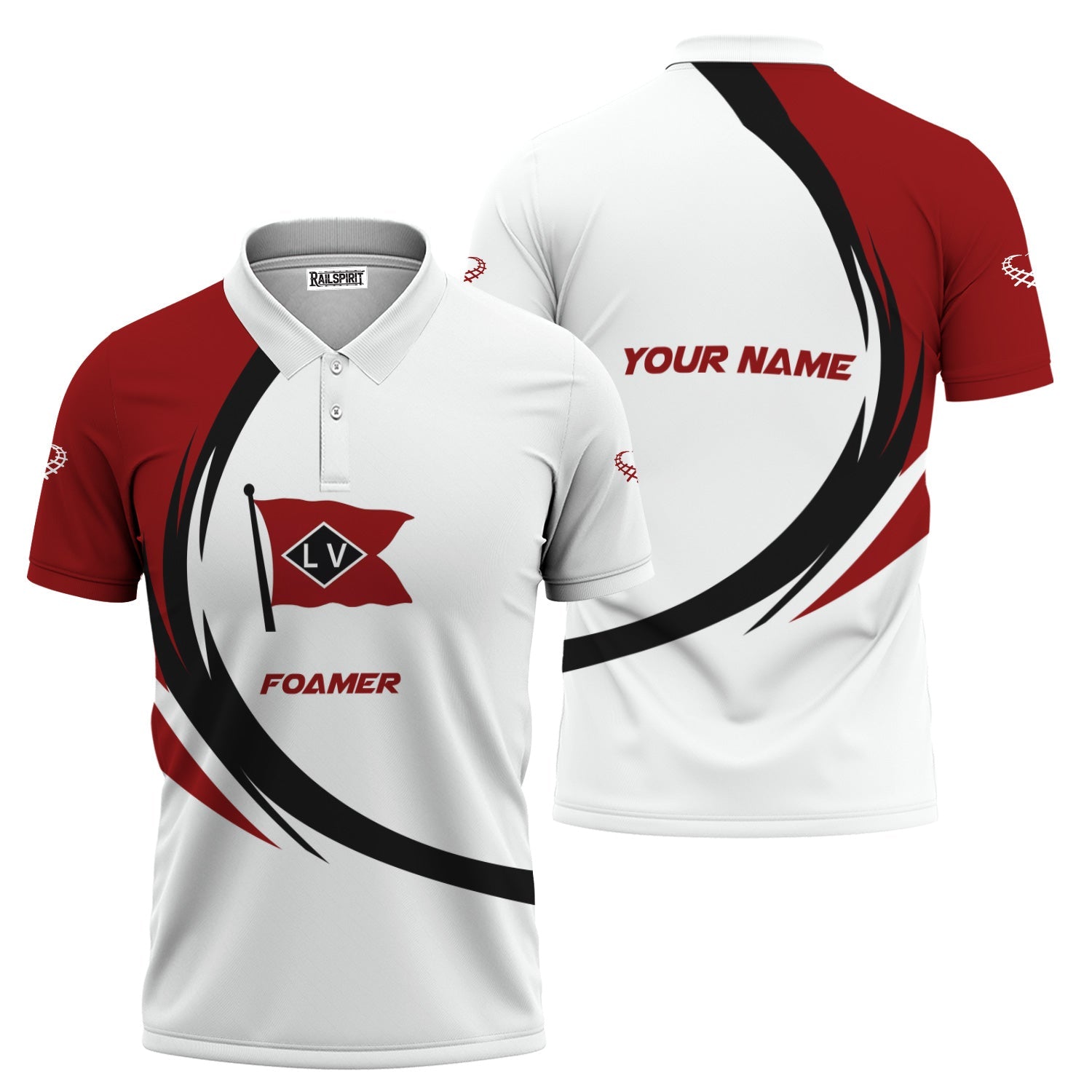 Railspirit Personalized Lehigh Valley Railroad Polo Shirt Unique Graphic Style Shirt For Train Enthusiasts