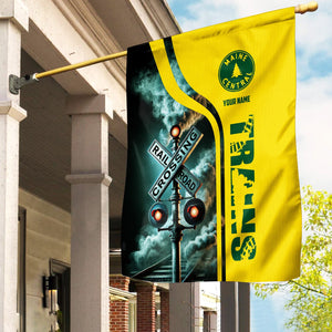 Railspirit Personalized Maine Central Railroad Garden Flag Railroad Crossing Sign Flag All Over Print