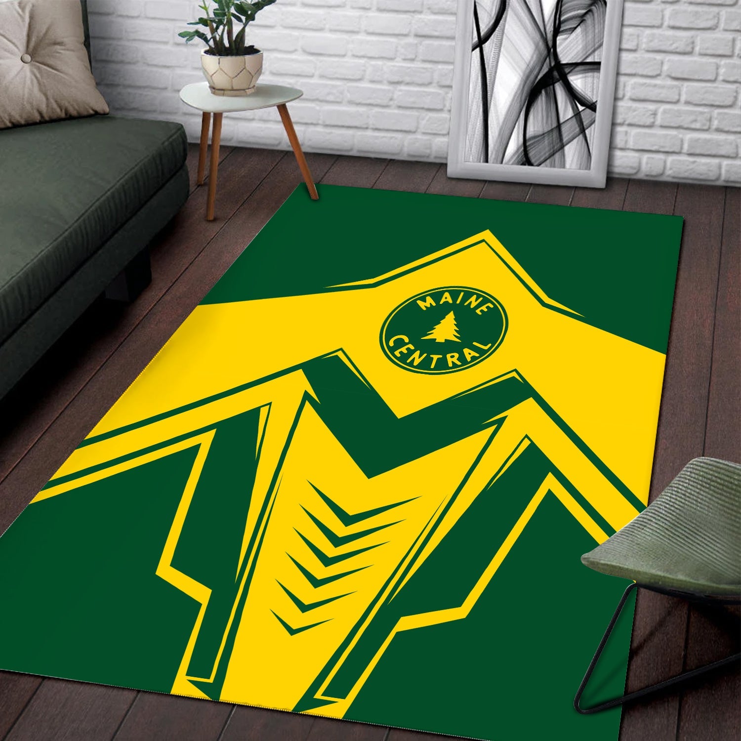 Railspirit Maine Central Railroad Area Rug Railway Trainspotter Style Rug Gift Idea For Foamers